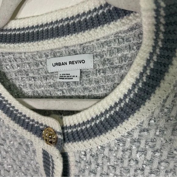 Urban Revivo shimmery knit cardigan with gold buttons - Picture 5 of 8